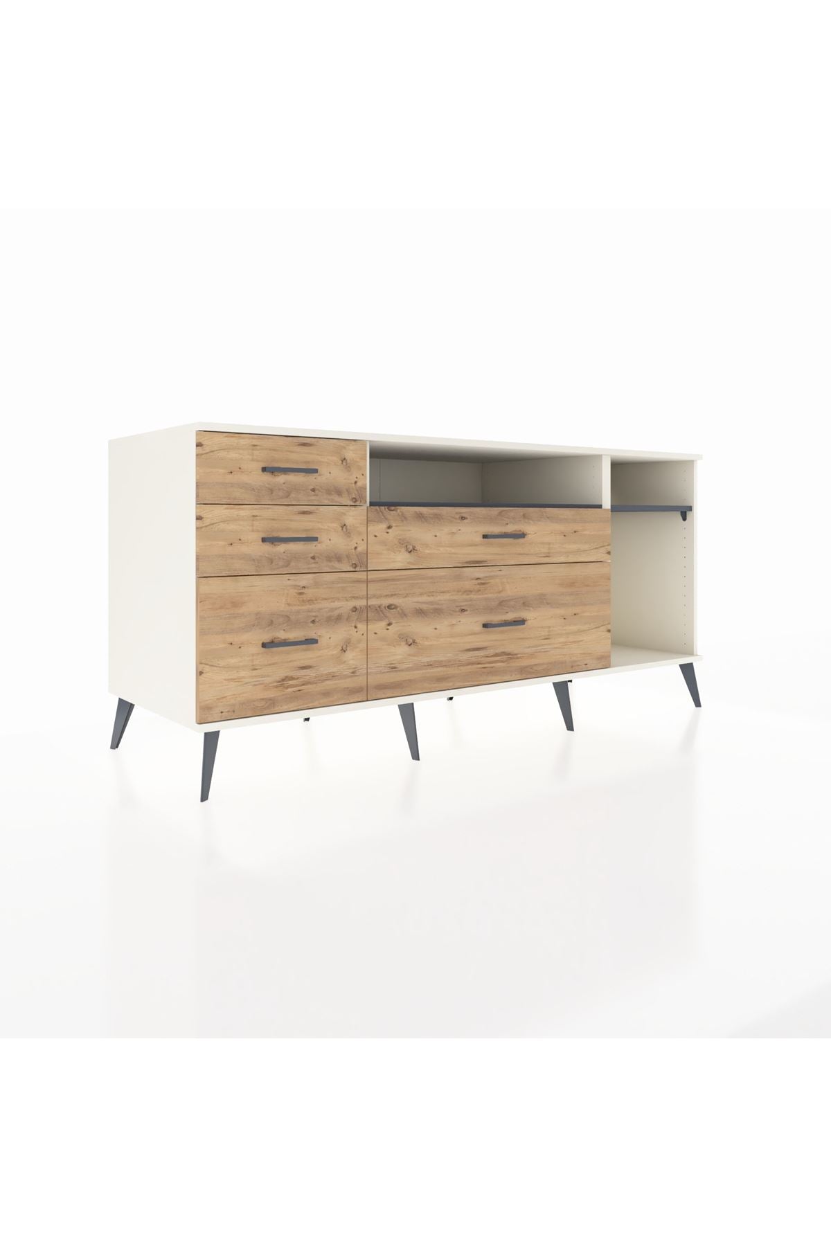 Kronos Konsol 2 Raflı 5 Çekmeceli 176x59x83 - S610M015V09C