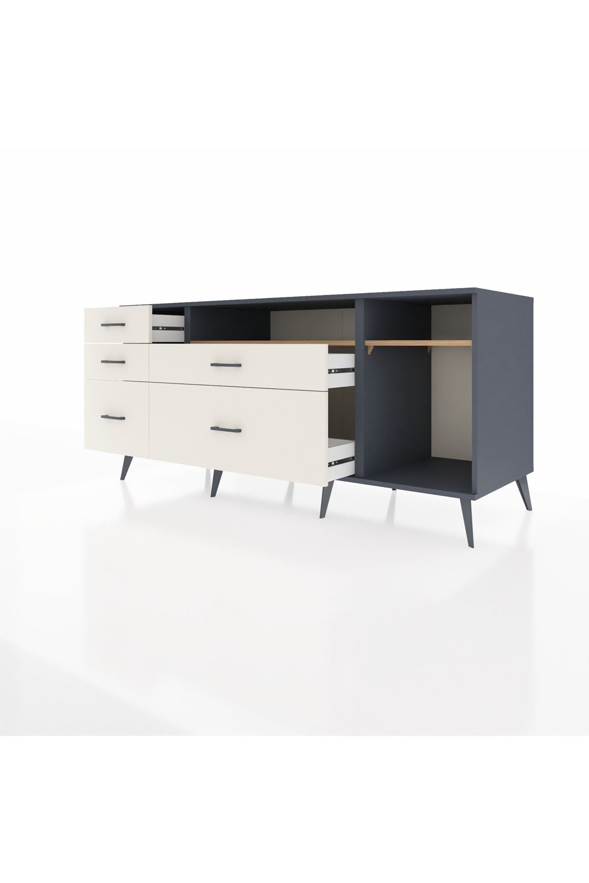 Kronos Konsol 2 Raflı 5 Çekmeceli 176x59x83 - S610M015V10C