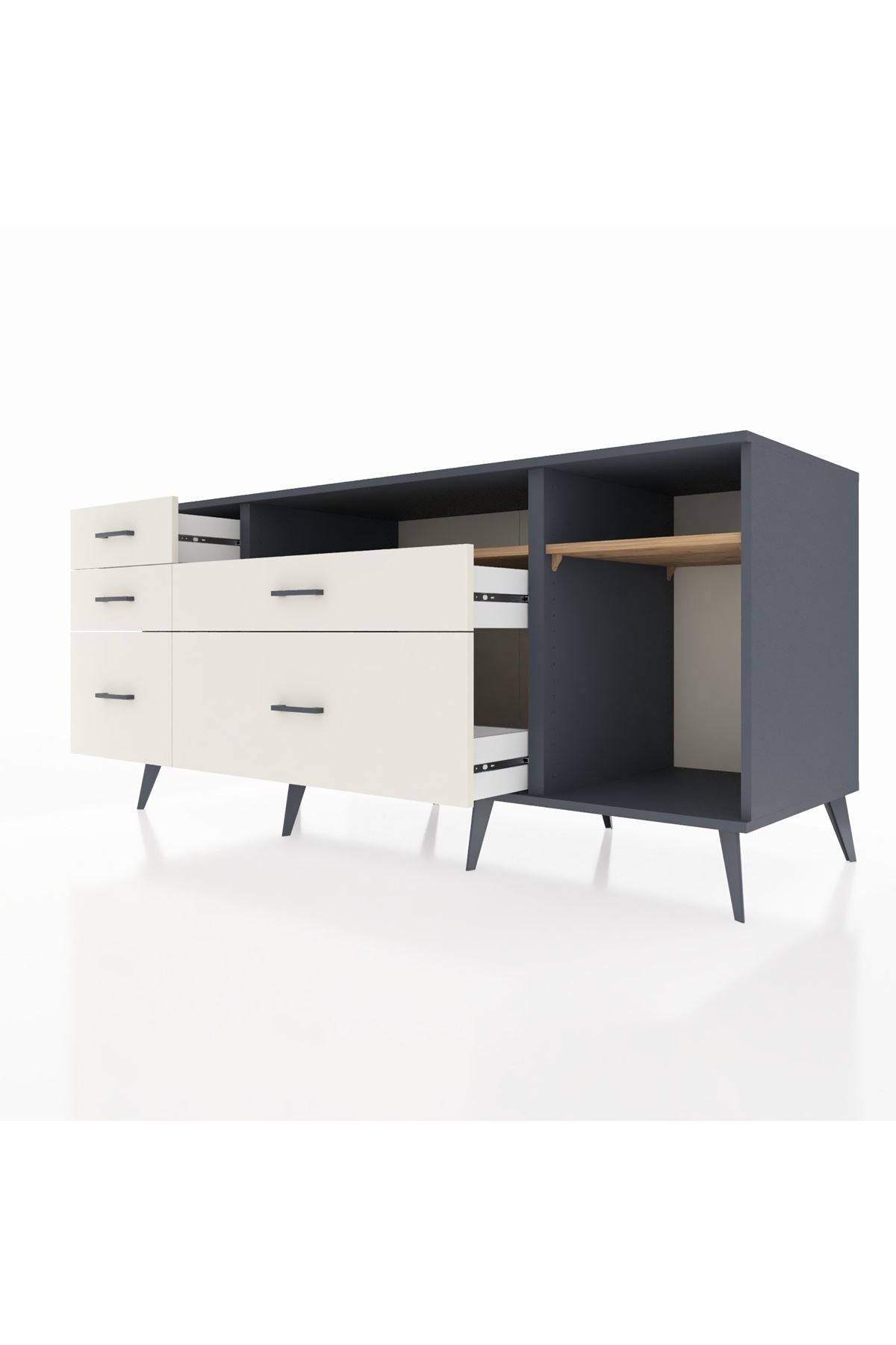 Kronos Konsol 2 Raflı 5 Çekmeceli 176x59x83 - S610M015V10C