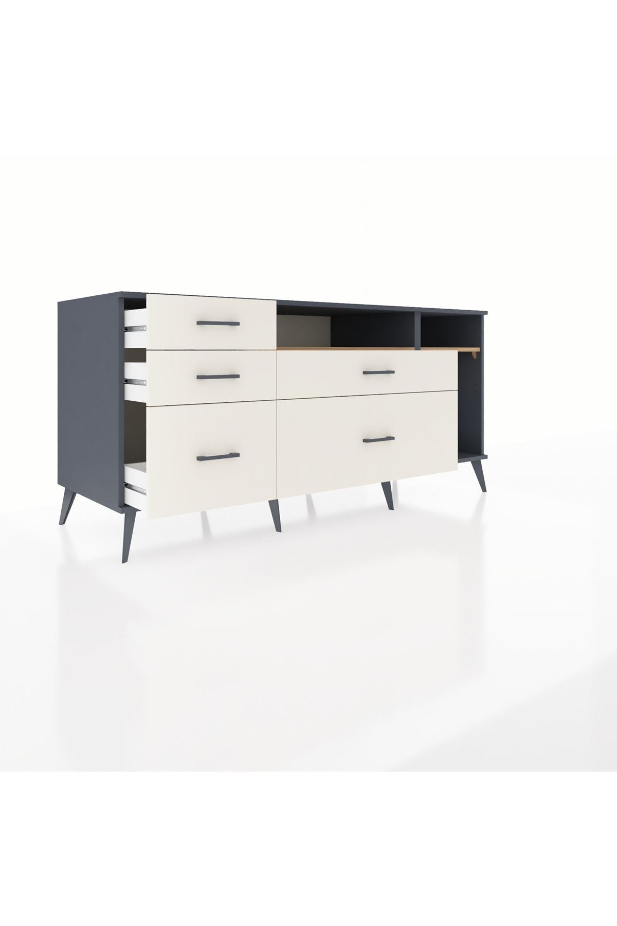 Kronos Konsol 2 Raflı 5 Çekmeceli 176x59x83 - S610M015V10C
