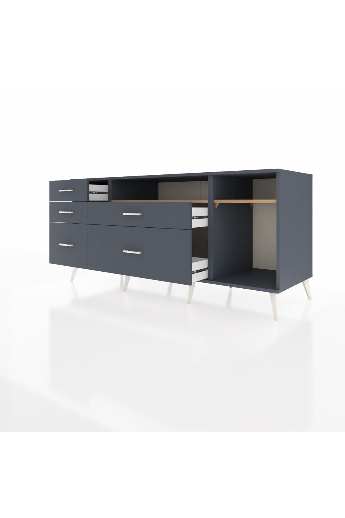 Kronos Konsol 2 Raflı 5 Çekmeceli 176x59x83 - S610M015V11C