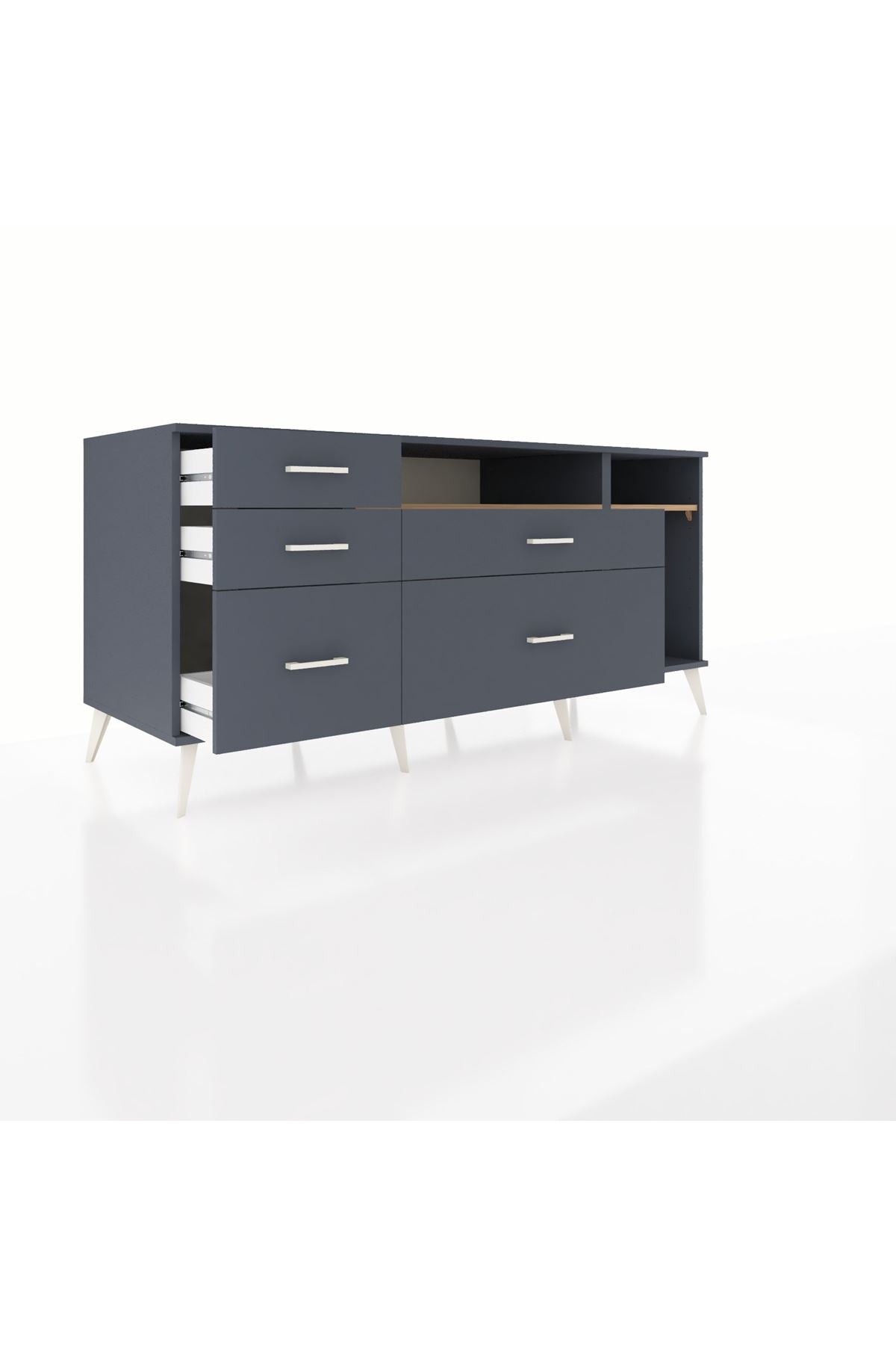 Kronos Konsol 2 Raflı 5 Çekmeceli 176x59x83 - S610M015V11C