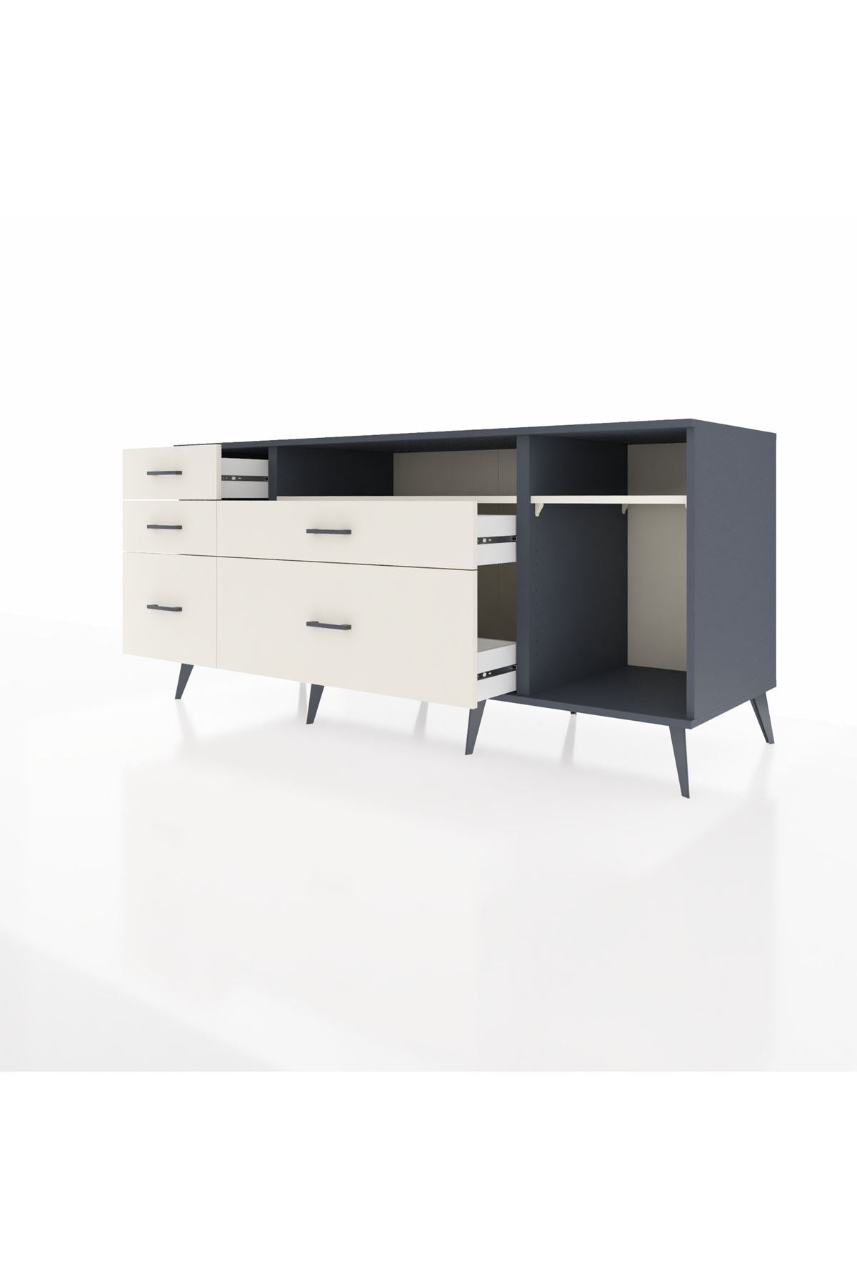 Kronos Konsol 2 Raflı 5 Çekmeceli 176x59x83 - S610M015V13C