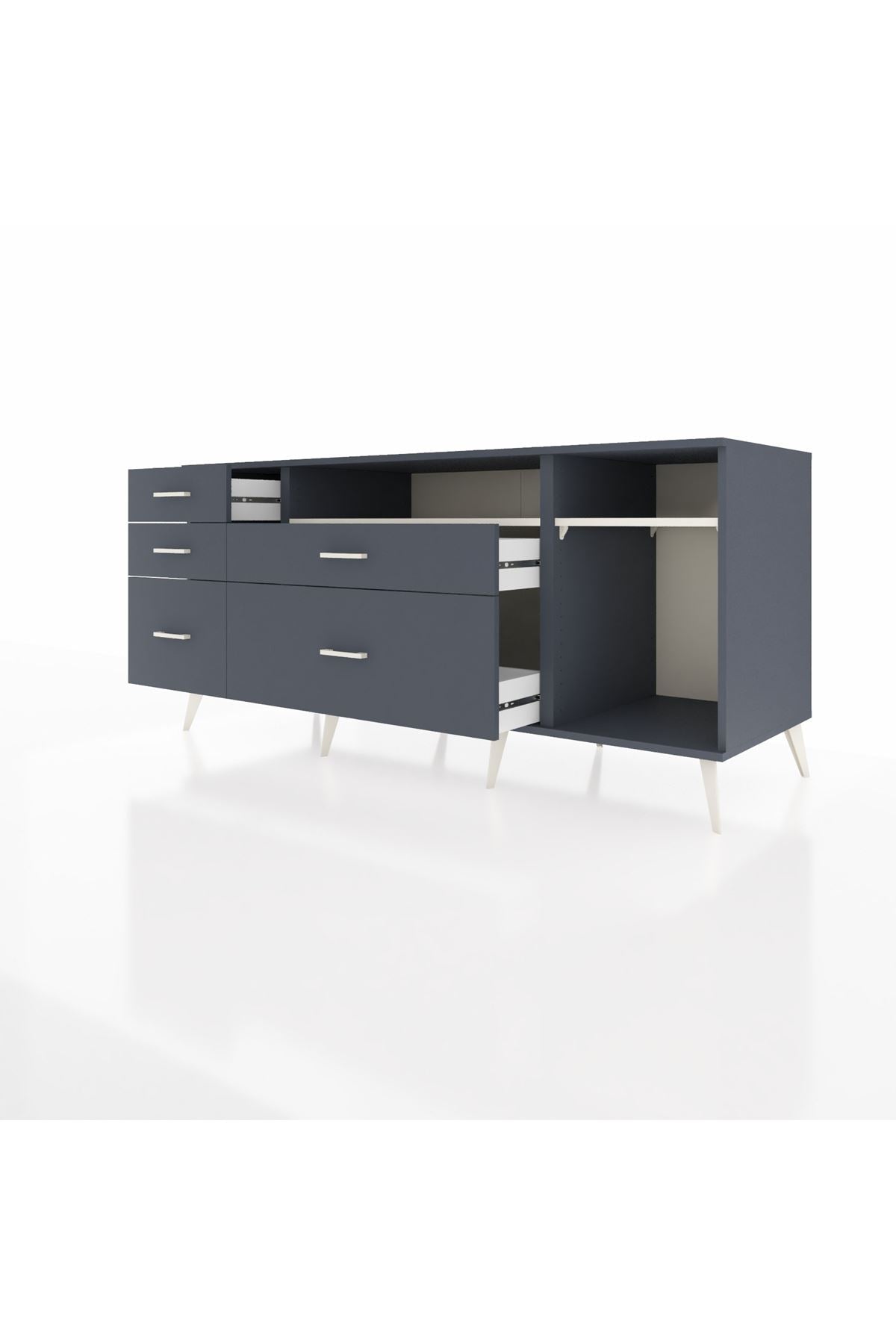 Kronos Konsol 2 Raflı 5 Çekmeceli 176x59x83 - S610M015V14C