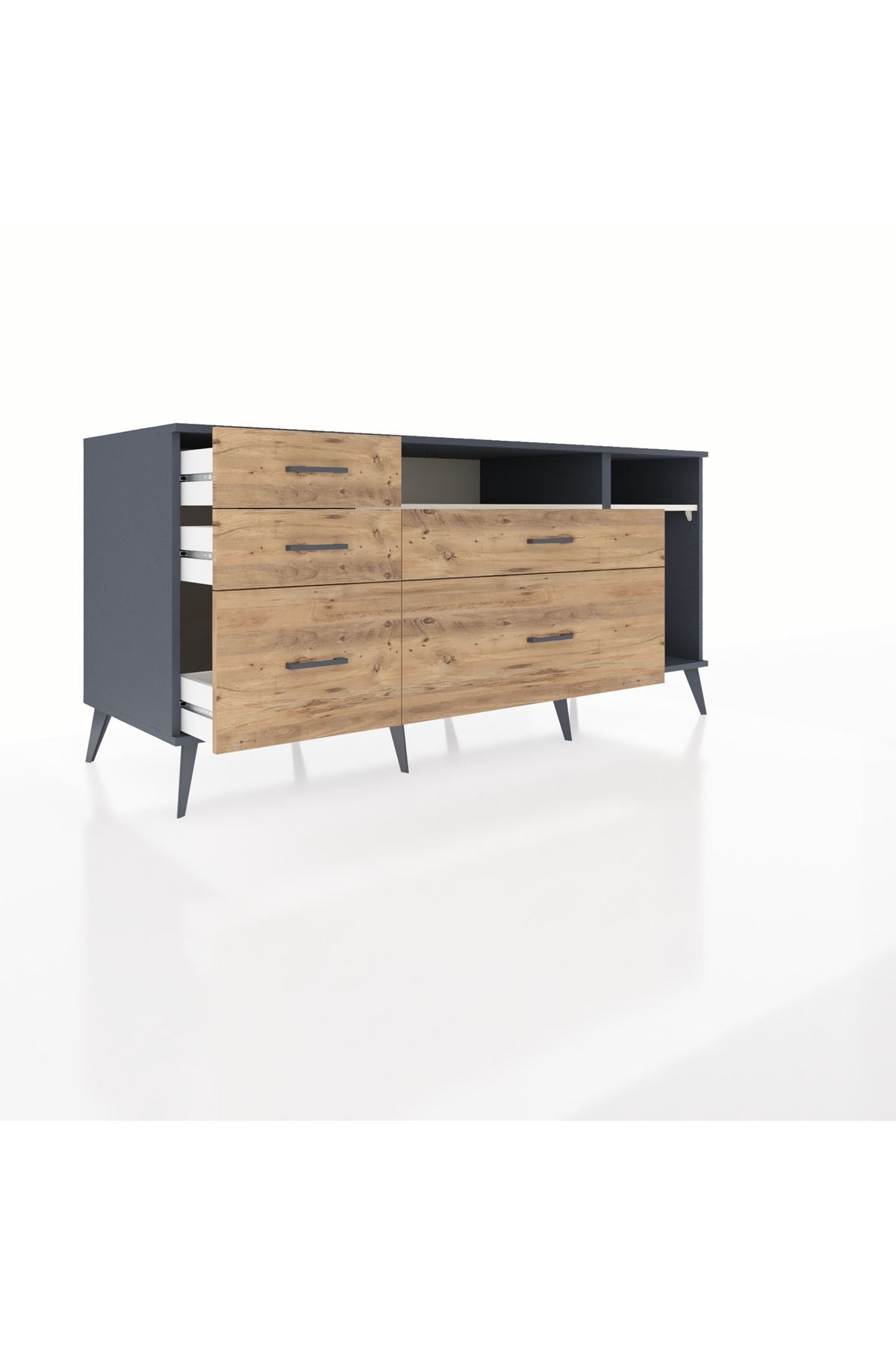 Kronos Konsol 2 Raflı 5 Çekmeceli 176x59x83 - S610M015V15C