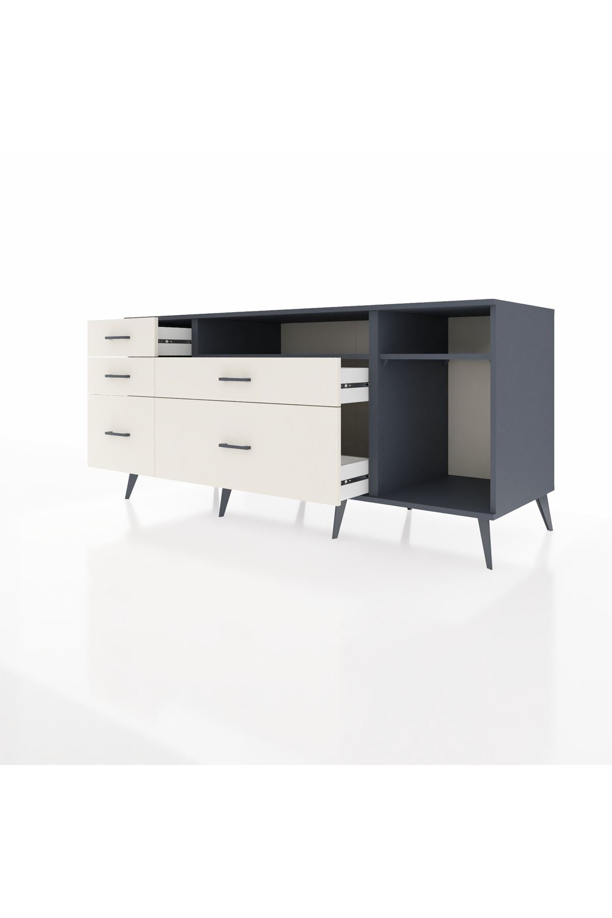 Kronos Konsol 2 Raflı 5 Çekmeceli 176x59x83 - S610M015V16C
