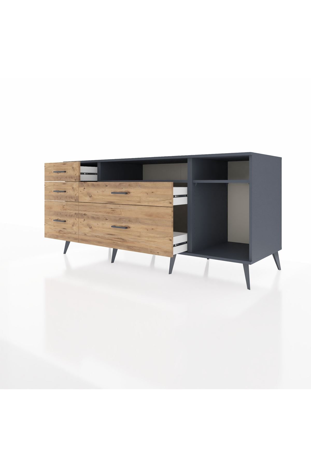 Kronos Konsol 2 Raflı 5 Çekmeceli 176x59x83 - S610M015V18C