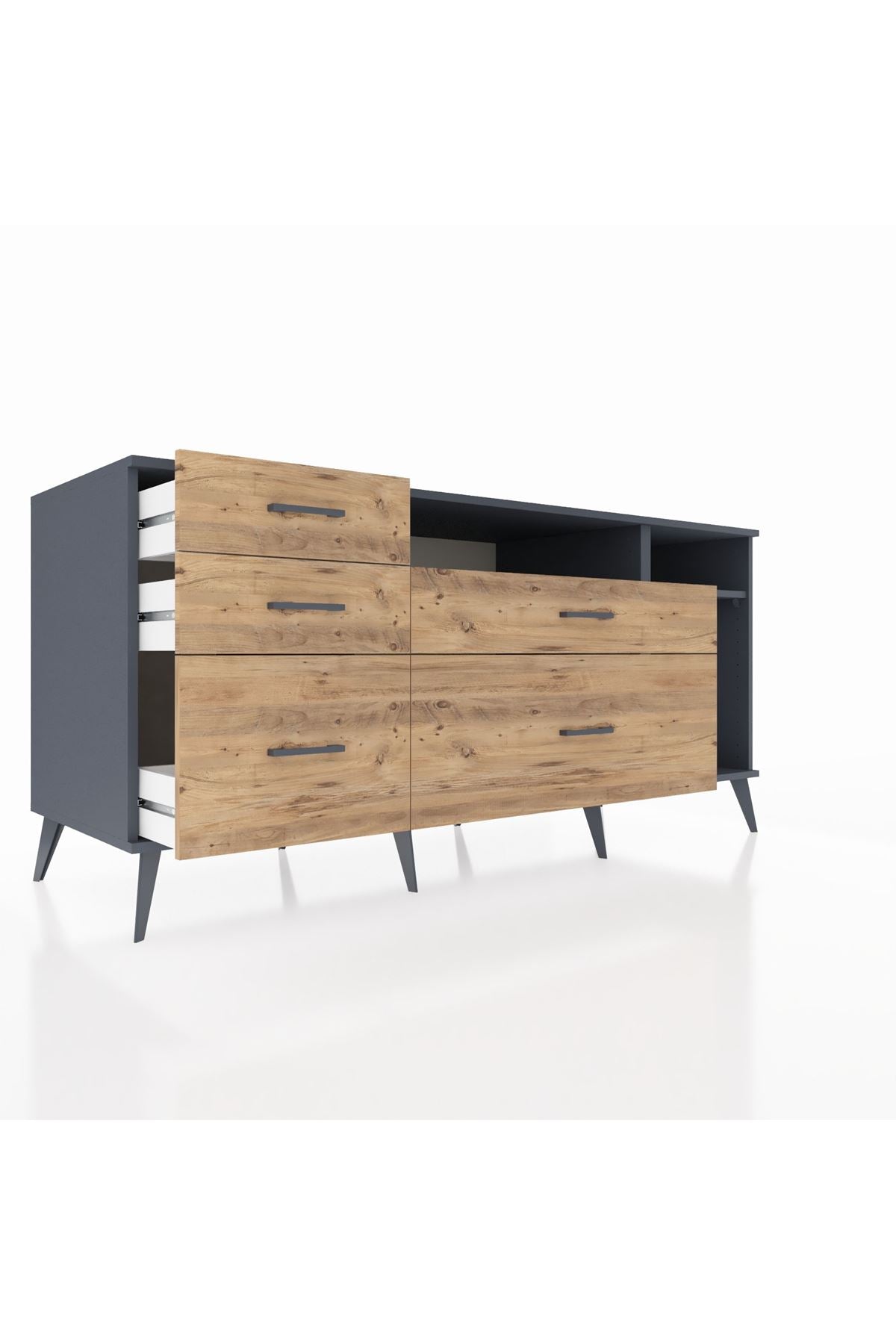 Kronos Konsol 2 Raflı 5 Çekmeceli 176x59x83 - S610M015V18C