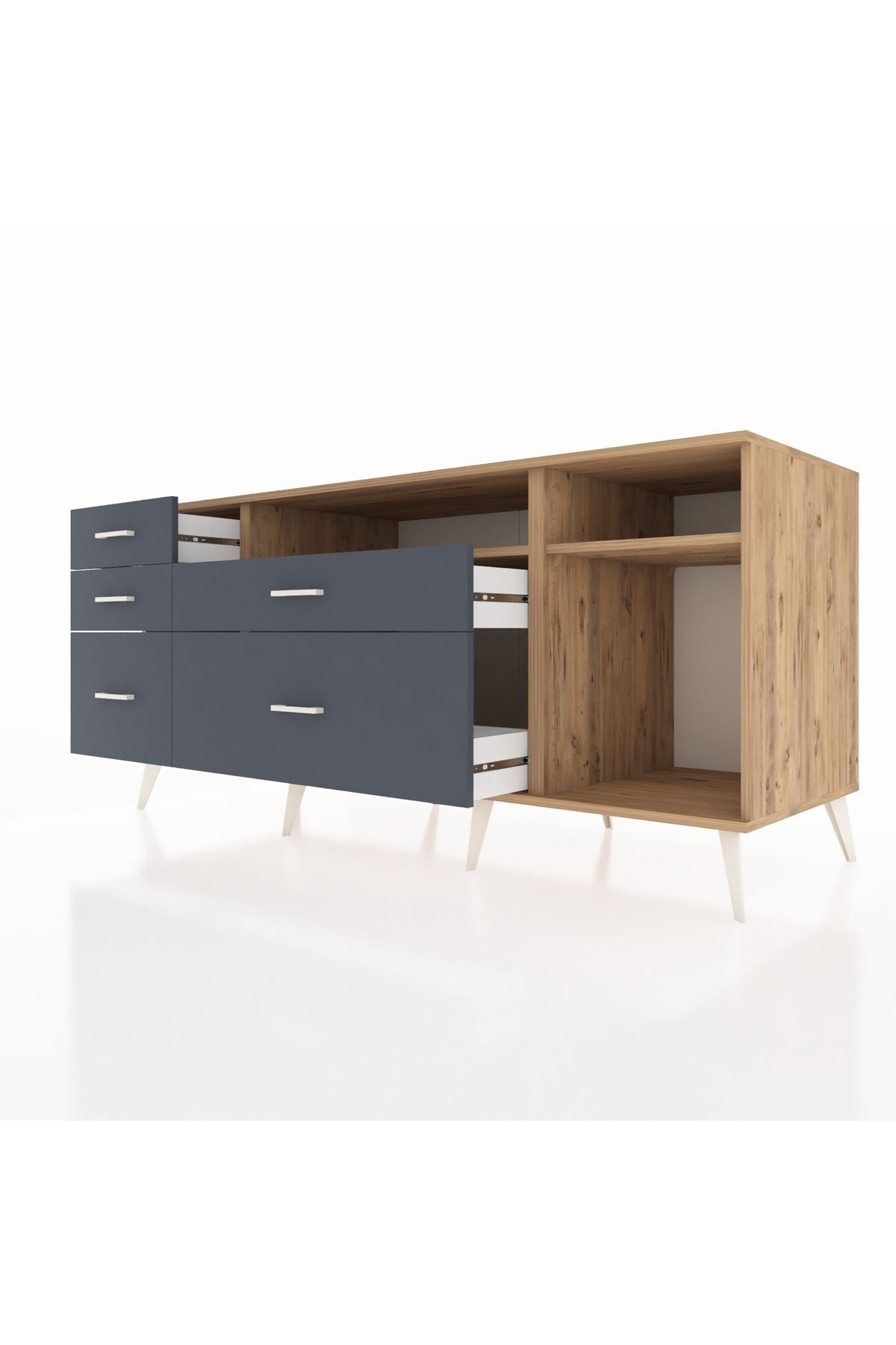 Kronos Konsol 2 Raflı 5 Çekmeceli 176x59x83 - S610M015V20C