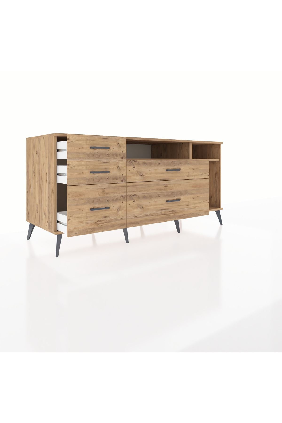 Kronos Konsol 2 Raflı 5 Çekmeceli 176x59x83 - S610M015V21C