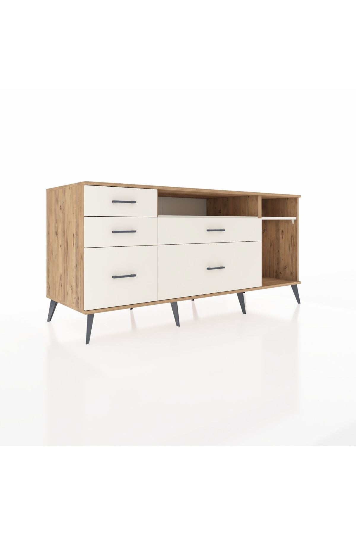 Kronos Konsol 2 Raflı 5 Çekmeceli 176x59x83 - S610M015V22C