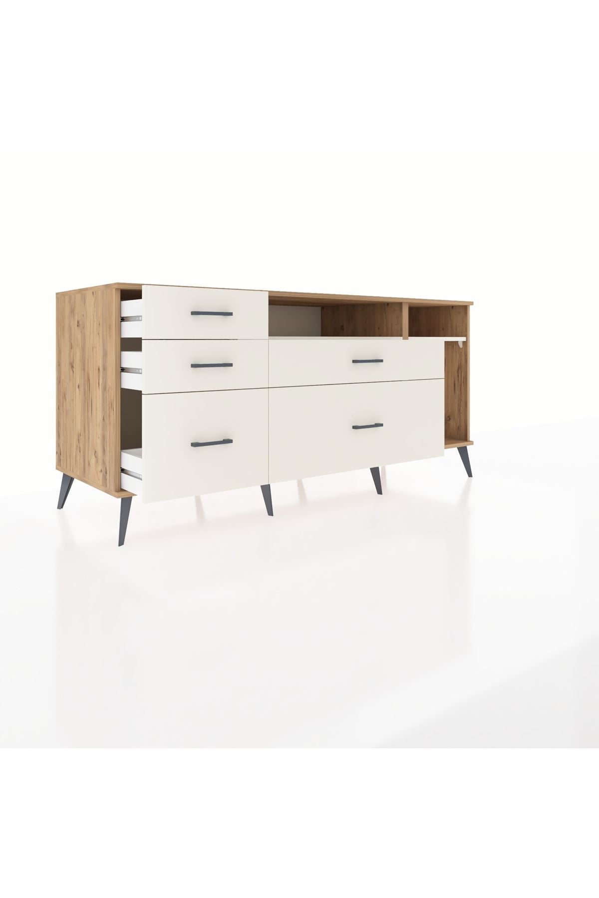 Kronos Konsol 2 Raflı 5 Çekmeceli 176x59x83 - S610M015V22C