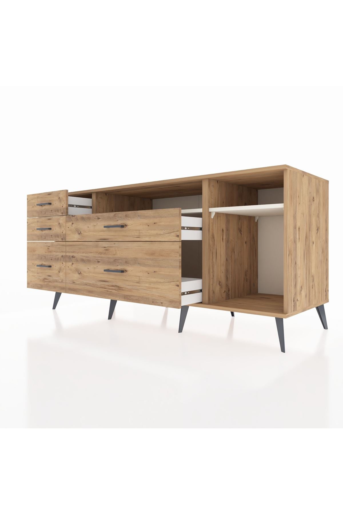 Kronos Konsol 2 Raflı 5 Çekmeceli 176x59x83 - S610M015V24C