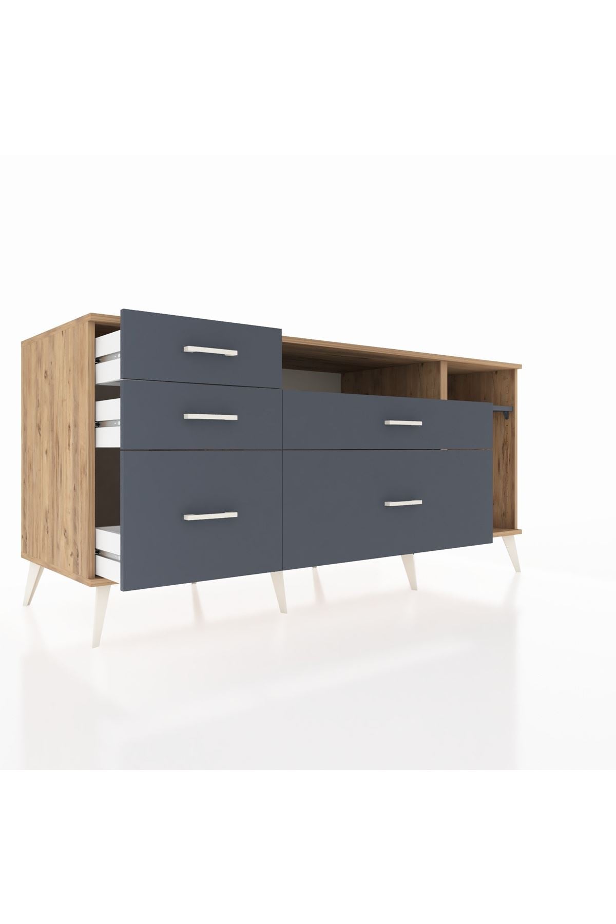 Kronos Konsol 2 Raflı 5 Çekmeceli 176x59x83 - S610M015V26C