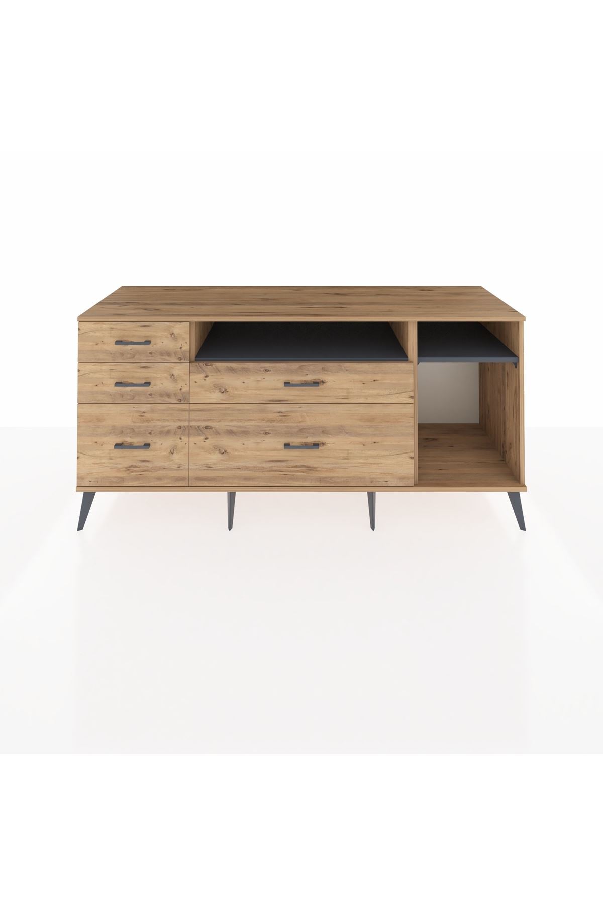 Kronos Konsol 2 Raflı 5 Çekmeceli 176x59x83 - S610M015V27C