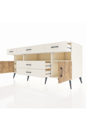 Kronos Konsol 3 Raflı 5 Çekmeceli 2 Kapaklı 176x59x83 - S610M016V01C