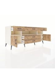 Kronos Konsol 3 Raflı 5 Çekmeceli 2 Kapaklı 176x59x83 - S610M016V03C