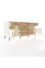 Kronos Konsol 3 Raflı 5 Çekmeceli 2 Kapaklı 176x59x83 - S610M016V06C