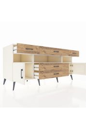 Kronos Konsol 3 Raflı 5 Çekmeceli 2 Kapaklı 176x59x83 - S610M016V06C