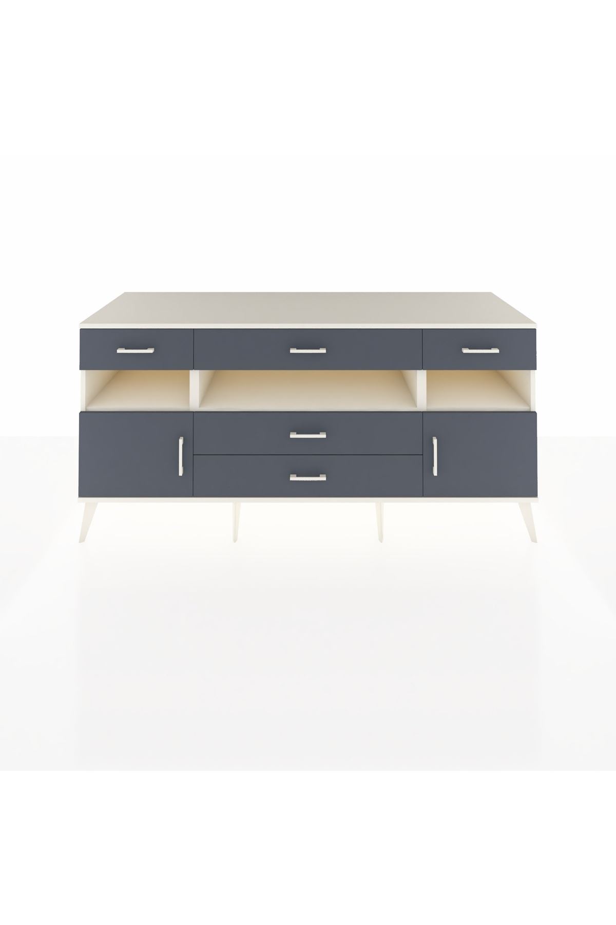 Kronos Konsol 3 Raflı 5 Çekmeceli 2 Kapaklı 176x59x83 - S610M016V08C