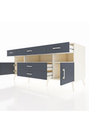 Kronos Konsol 3 Raflı 5 Çekmeceli 2 Kapaklı 176x59x83 - S610M016V08C