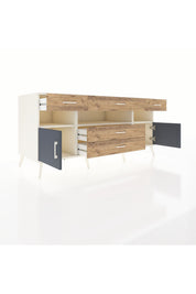 Kronos Konsol 3 Raflı 5 Çekmeceli 2 Kapaklı 176x59x83 - S610M016V09C