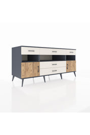 Kronos Konsol 3 Raflı 5 Çekmeceli 2 Kapaklı 176x59x83 - S610M016V10C