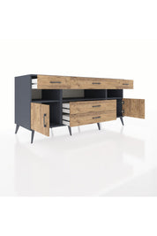 Kronos Konsol 3 Raflı 5 Çekmeceli 2 Kapaklı 176x59x83 - S610M016V12C