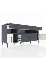 Kronos Konsol 3 Raflı 5 Çekmeceli 2 Kapaklı 176x59x83 - S610M016V14C