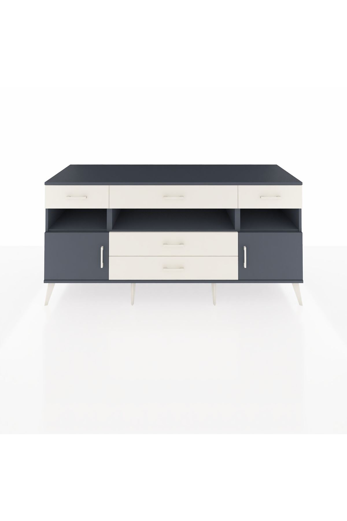 Kronos Konsol 3 Raflı 5 Çekmeceli 2 Kapaklı 176x59x83 - S610M016V16C