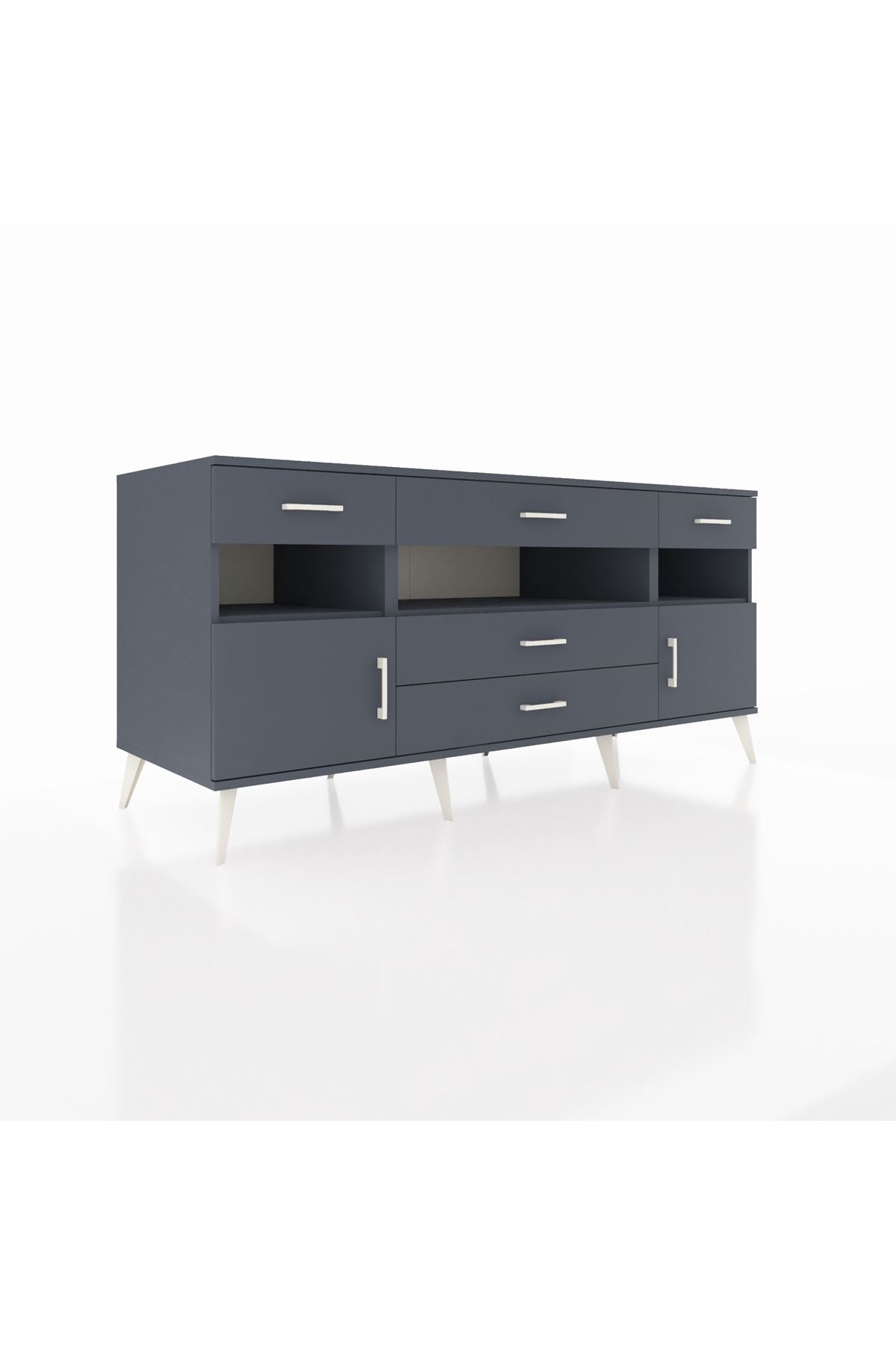 Kronos Konsol 3 Raflı 5 Çekmeceli 2 Kapaklı 176x59x83 - S610M016V17C