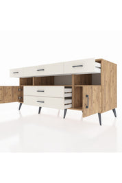 Kronos Konsol 3 Raflı 5 Çekmeceli 2 Kapaklı 176x59x83 - S610M016V19C