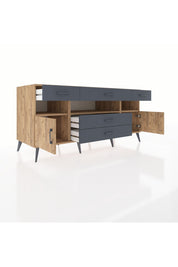 Kronos Konsol 3 Raflı 5 Çekmeceli 2 Kapaklı 176x59x83 - S610M016V20C