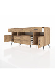 Kronos Konsol 3 Raflı 5 Çekmeceli 2 Kapaklı 176x59x83 - S610M016V21C