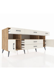 Kronos Konsol 3 Raflı 5 Çekmeceli 2 Kapaklı 176x59x83 - S610M016V22C