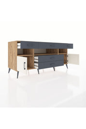 Kronos Konsol 3 Raflı 5 Çekmeceli 2 Kapaklı 176x59x83 - S610M016V23C