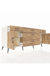 Kronos Konsol 2 Raflı 5 Çekmeceli 2 Kapaklı 176x59x83 - S610M017V03C