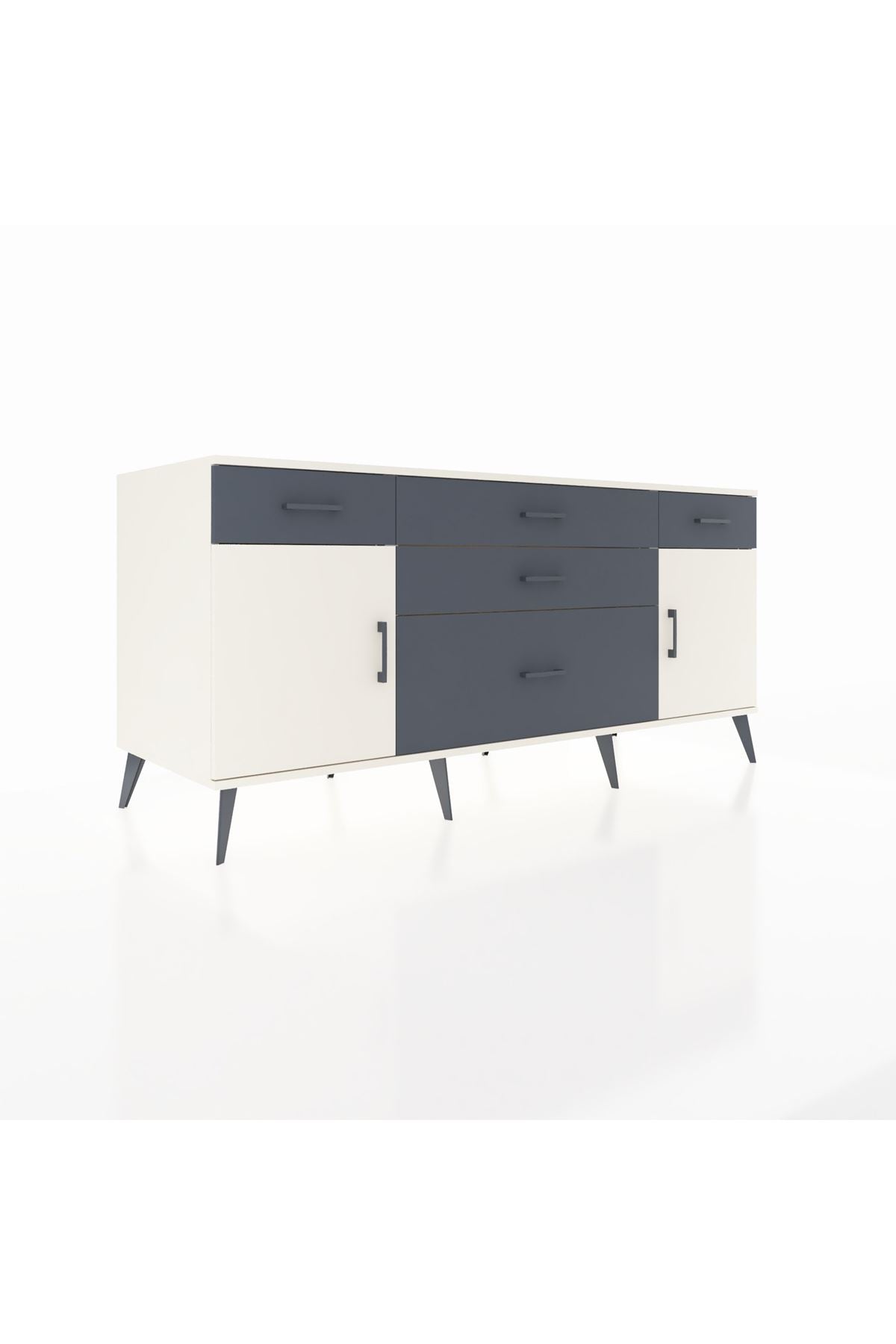 Kronos Konsol 2 Raflı 5 Çekmeceli 2 Kapaklı 176x59x83 - S610M017V05C