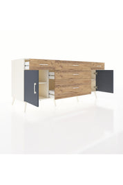 Kronos Konsol 2 Raflı 5 Çekmeceli 2 Kapaklı 176x59x83 - S610M017V09C