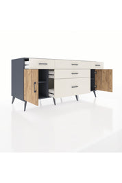 Kronos Konsol 2 Raflı 5 Çekmeceli 2 Kapaklı 176x59x83 - S610M017V10C