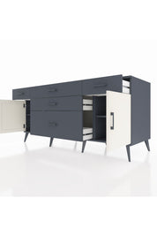 Kronos Konsol 2 Raflı 5 Çekmeceli 2 Kapaklı 176x59x83 - S610M017V14C