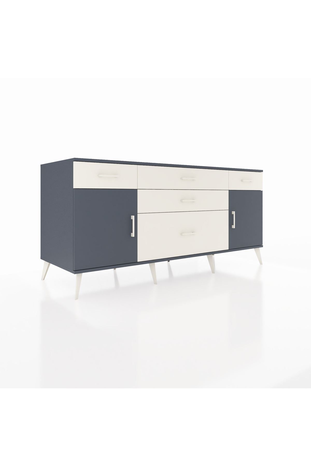 Kronos Konsol 2 Raflı 5 Çekmeceli 2 Kapaklı 176x59x83 - S610M017V16C