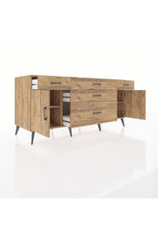 Kronos Konsol 2 Raflı 5 Çekmeceli 2 Kapaklı 176x59x83 - S610M017V21C