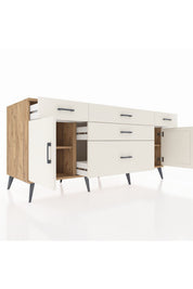 Kronos Konsol 2 Raflı 5 Çekmeceli 2 Kapaklı 176x59x83 - S610M017V22C