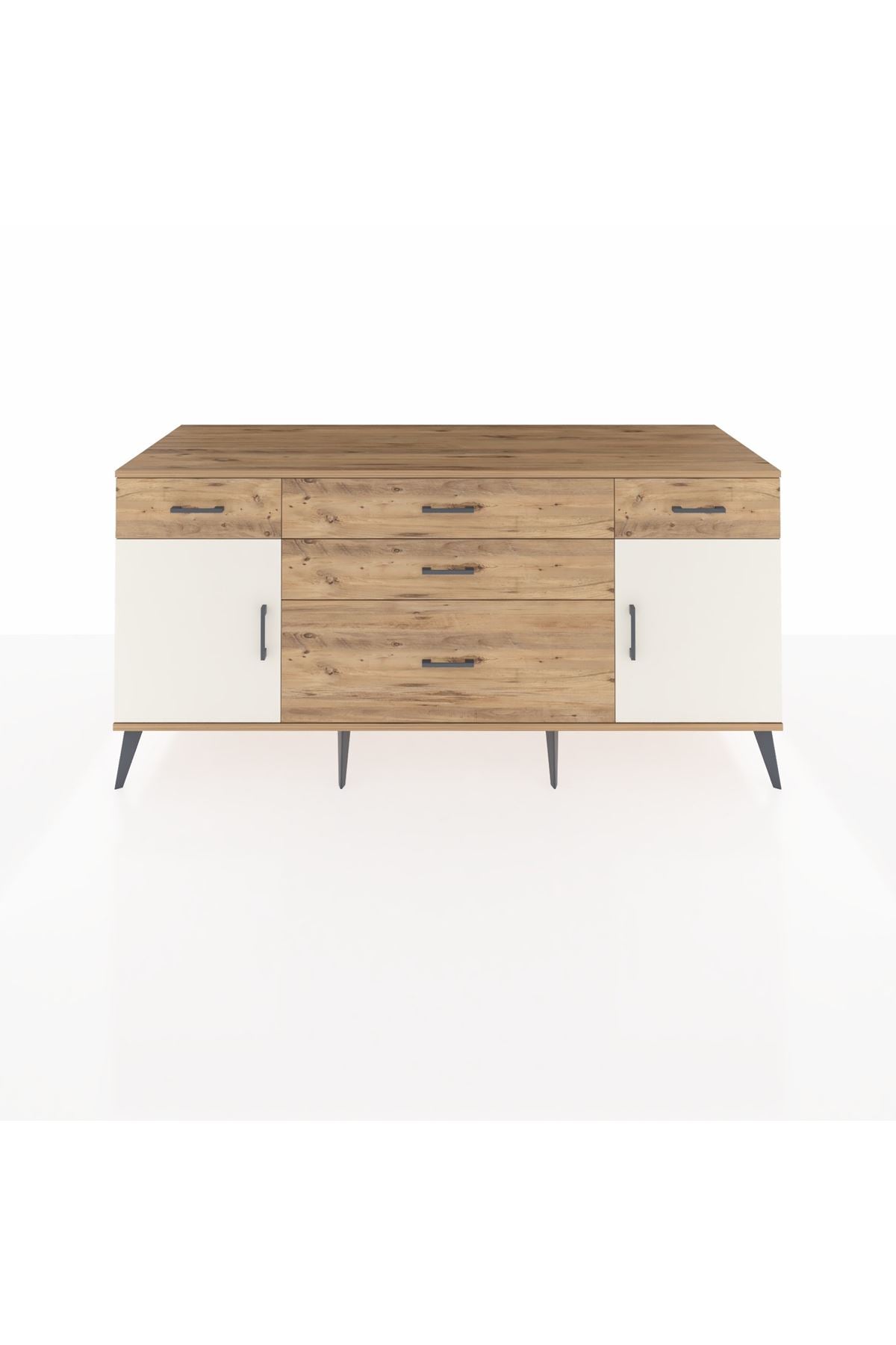 Kronos Konsol 2 Raflı 5 Çekmeceli 2 Kapaklı 176x59x83 - S610M017V24C