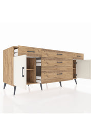 Kronos Konsol 2 Raflı 5 Çekmeceli 2 Kapaklı 176x59x83 - S610M017V24C