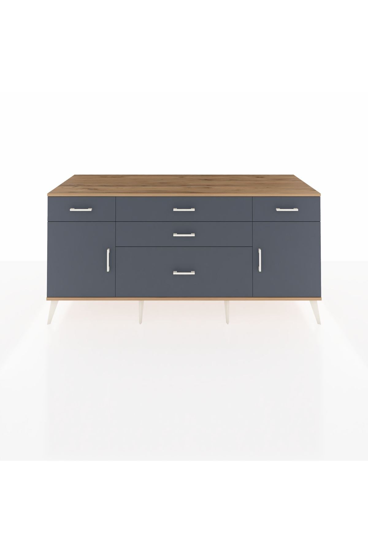 Kronos Konsol 2 Raflı 5 Çekmeceli 2 Kapaklı 176x59x83 - S610M017V26C