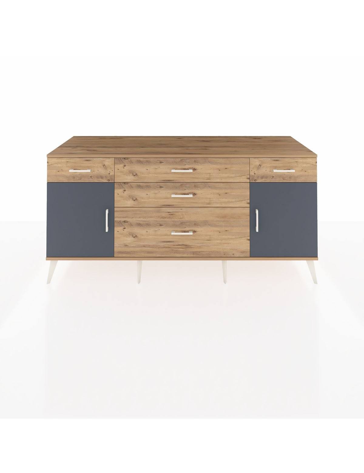Kronos Konsol 2 Raflı 5 Çekmeceli 2 Kapaklı 176x59x83 - S610M017V27C