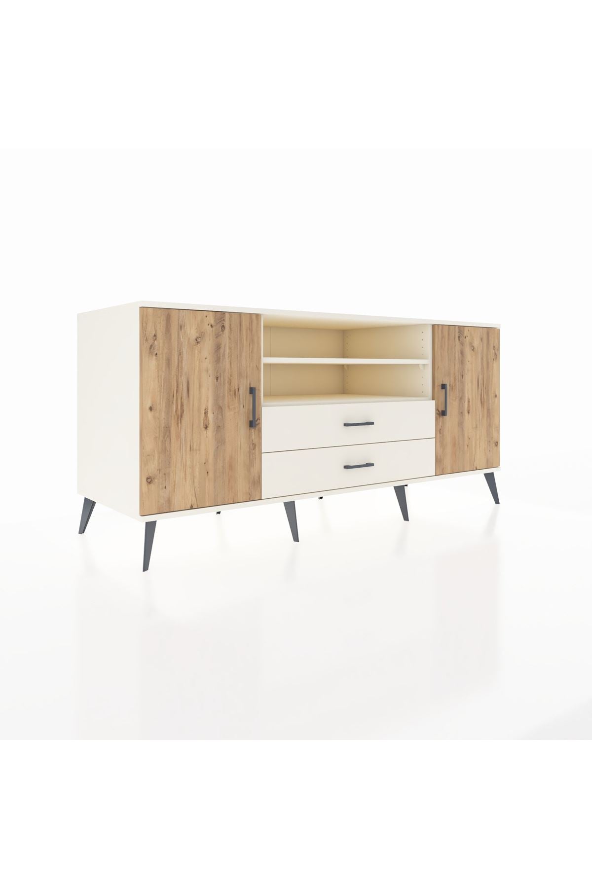 Kronos Konsol 4 Raflı 2 Çekmeceli 2 Kapaklı 176x59x83 - S610M018V01C