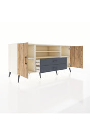 Kronos Konsol 4 Raflı 2 Çekmeceli 2 Kapaklı 176x59x83 - S610M018V02C